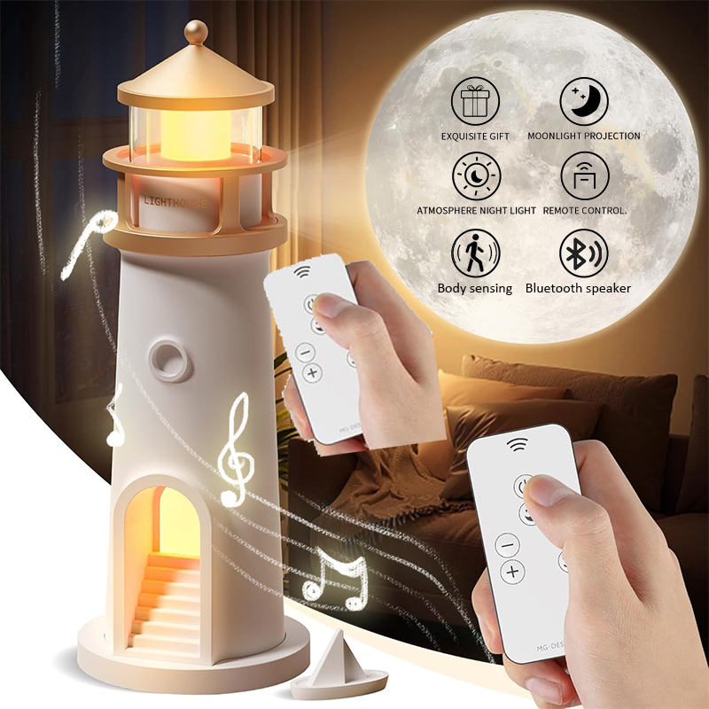 Lighthouse Ambient Light Moon  - Planetarium Projector Home ulasan dan harga